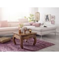 Miniatyrbillede 7 af 7: Rootz sofabord massivt træ Sheesham 60 cm bredt stuebord design mørkebrunt sidebord i landlig stil