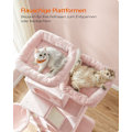 Miniatyrbillede 3 af 7: Rootz Cat-kradsestolpe - Kradser - Klatretræ - Spånpladeplys - 60 cm x 50 cm x 206 cm - Stort kattetårn - Pastelrosa - 23,5 kg