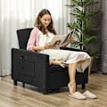 Miniatyrbillede 2 af 11: Rootz Justerbar sovende stol - Konvertibel loungestol - Rentliner seng - Komfort 3 position - 74W x 84d x 81H cm - Sort - 120 kg kapacitet
