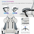 Miniatyrbillede 5 af 8: Rootz Ultimate Gaming Chair - Ergonomisk kontorstol - Computerstol - Forbedret komfort med indbyggede fjedre - Pletbestandigt læderstof - Justerbart o