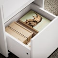 Miniatyrbild 8 av 9: Rootz Mobile Office Cart - Sidobord med hjul - Skrivarställ - Förvaringslådor - Låsbara hjul - Enkel montering - Vit - 40cm x 54cm x 40cm
