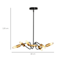 Miniatyrbillede 3 af 8: Rootz Lysekrone Hængelampe - Sort, Guld - Metal - cm x cm x 47,24 cm