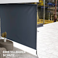 Miniatyrbild 9 av 10: Rootz Klemmmarkise med handvev - Justerbar gemensam armbunning - Solskydd - UPF30+ - 350 cm x 221-311cm - Grå