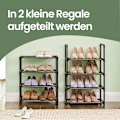 Miniatyrbillede 3 af 5: Rootz Schuhregal 8 niveauer - Skohylde - Skodabinet - Høj stabilitet - 46 x 28 x 145 cm