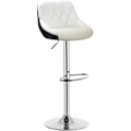 Miniatyrbild 1 av 7: Rootz Barpall - Höjdjusterbar svängbar pall - Imiterat läder - Förkromad ram - Bekväm vadderad sits - 84-106 cm x 38 cm x 35 cm