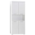 Miniatyrbillede 1 af 11: Rootz Badeværelsesskab - Højskab med åbent rum - Højglans - 73 x 190 x 31 cm White High gloss