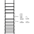 Miniatyrbillede 3 af 9: Rootz opbevaringsstativ - 10 niveauer - Skoskab - Skostativ - 45 x 30 x 174 cm - Sort