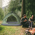 Pikkukuva 4 / 10: Rootz Camping Tent - Double Tent - Family Tent - Automatic Pop Up - Tent - Dark Green - 210 X 210 X 140 cm