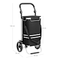 Miniatyrbillede 6 af 6: Rootz Shopping Trolley - Skuldertaske - Multifunktionel vogn - Aluminiumsramme - Isoleret rum - 44cm x 100cm x 27cm
