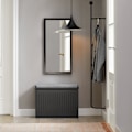 Miniatyrbillede 3 af 9: Rootz skoskabsbænk - skovipper - Skoopbevaring med sæde - Pladsbesparende design - Ridsefri installation - Alsidig styling - Sort - 62 cm x 46 cm x 26