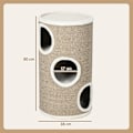Miniatyrbillede 3 af 10: Rootz Cat Scratching Barrel - Kitty Condo - Cat Tree - Blødt plys - Sisal Rope - Sleep Cave - 38cm x 70cm - Brun