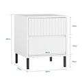 Miniatyrbillede 4 af 8: Rootz Bedside Table - Nightbord - End Table - Organized Storage - 40x48x40cm - Industrial Style - Safe & Sturdy MDF