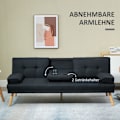 Miniatyrbillede 7 af 11: Rootz Sofa Bed - Guest Bed - Justerbar ryglæn - Max Comfort - Foldningstabel - 181x77x78 cm - Grå