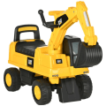 Miniatyrbillede 1 af 5: Rootz børnegravemaskine - Ride-on - Betjenbar skovl - Anti-tip - Skridsikre hjul - Gul + Sort - 85 x 27,5 x 47,5 cm