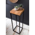 Miniatyrbillede 6 af 7: Rootz sidebord 30 x 97 x 30 cm Akacie metal sidebord højt - Industriel stil lille bord Stue - Træbord med metalben - Abstelltisch Blumentisch Naturlig