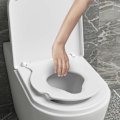 Miniatyrbillede 5 af 9: Rootz Family toiletsæde - WC Låg - Toiletdæksel - Badeværelse Top - Toiletskjold - Loo Cap - Potte lukning - Hell Weiss (Lys hvid) - 454x361mm