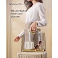 Miniatyrbild 2 av 6: Rootz Cloud White Resesmyckeskrin - Organizerfodral - Bärbar förvaring - PU-läder - 10,5 cm x 10,5 cm x 6 cm