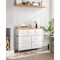 Miniatyrbillede 3 af 9: Rootz White Oak kommode - Soveværelsesorganisering - Opbevaringsskuffer - Spånplade - 28,5 cm x 98 cm x 85 cm
