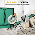 Miniatyrbillede 4 af 11: Rootz Bordtennisbord - Fuld størrelse - Sammenfoldelig - 8 hjul - Inklusiv ketchere og bolde - Grøn - 2,74 x 1,52 x 0,76 m