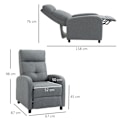 Miniatyrbillede 3 af 10: Rootz Relaxation lænestol - hvilestol - Lounger - Pocket Spring Core - Understøtter op til 150 kg - 67 x 87 x 98 cm - Grå