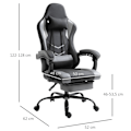 Miniatyrbillede 3 af 11: Rootz Gaming Chair - Sort - Skum, Pu - 24,4 cm x 20,47 cm x 50,39 cm