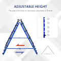 Pikkukuva 4 / 11: Rootz Football Rebounder Net - Kickback Goal Rebound Wall Net - Rebound On Both Sides - Adjustable - Steel - Blue - 100 x 95 x 90 cm