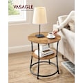 Miniatyrbillede 2 af 6: Rootz Rundt Sidebord - Valnød Sort - Spånplade stål - 30 kg Kapacitet - 55cm x 55cm - Moderne stuemøbler