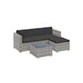 Miniatyrbillede 1 af 8: Rootz 4-delt udendørs møbelsæt - Havesæt - Rattan sofa - Patio Lounge - PE polyethylen materiale - VFT puder - 173cm x 60cm x 66cm