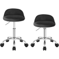 Miniatyrbillede 1 af 9: Rootz Justerbar Velvet Kontorstol - Skrivebordsstol - Drejelig skammel - Stilfuld, Komfortabel, Ergonomisk - Højde 53-65,5 cm, Sæde 30x30 cm, Base 44