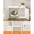 Miniatyrbild 8 av 8: Rootz White Cat kattlåda - Kitty Toalett - Träspånskiva - MDF - Stor förvaring - Enkel montering - 80cm x 53cm x 50cm