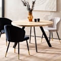 Miniatyrbillede 2 af 6: Rootz Round Dining Bord - Moderne spisebord - Natural Wood Grain Table - Håndlavet unikt design - 120 cm x 120 cm x 76 cm