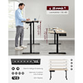 Miniatyrbillede 3 af 8: Rootz Elektrisk stående skrivebord - Sit Stand Skrivebord - Justerbar Højde Skrivebord - Greige Sort - Spånplade stål - Støjsvag drift - Hurtig juster