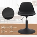 Miniatyrbillede 7 af 8: Rootz Barstol - Taburetsæt - Roterende sæde - Justerbar højde - PU-materiale - Elegant design - 41cm x 61-73cm x 39cm