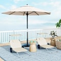 Miniatyrbillede 9 af 10: Rootz Sun Lounger Set - Foldbar havelounger - Rulle dækstol - Justerbar ryglæn - 62 cm x 148 cm x 85 cm
