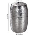 Miniatyrbillede 3 af 5: Rootz sidebord - Alu sølv sofabord - 30 x 30 x 49,5 cm