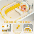 Miniatyrbillede 7 af 11: Rootz Foldbart babybadekar - Vask - NU -SLIP BOADTUB - Komfortabel badekude - 80,5 cm x 55 cm x 20 cm (gul)