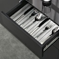 Miniatyrbillede 4 af 6: Rootz Ståskab - Skænk Kommode - Moderne Stil - 2 Skuffer - 2 Skabe - Spånplade - Sort - 79W x 36D x 74H cm