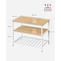 Pikkukuva 7 / 7: Rootz-kakkuteline - Cupcake-teline - Leivonnainen - Lastulevy ja teräs - 60 cm x 100 cm x 90 cm - Valkoinen tammi - Suurin kantavuus 30 kg - Helppo ko