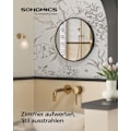 Miniatyrbild 2 av 6: Rootz rund spegel - Sminkspegel - Sminkspegel - Aluminiumlegering - Glas - MDF - Lättvikts - Hållbar - Bärbar - 40,7 cm x 3,6 cm x 40,7 cm