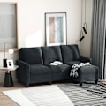 Miniatyrbillede 2 af 7: Rootz Hjørnesofa - Sofasæt - Med vendbar chaiselong - Polyester - Skum - Stuer - College - Hjemmekontorer - Mørkegrå - 197 x 139 x 91 cm
