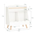 Pikkukuva 5 / 9: Rootz lasten kirjahylly - Lasten kirjahylly - Lelujärjestin - MDF(E1), puu - 61cm x 71cm x 35cm - 10,3kg - 2 kokoa - Helppo koota