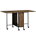Miniatyrbillede 1 af 10: Rootz mobilt klapbord - Pladsbesparende spisebord - Alsidigt foldbart bord - Stilfuldt design - 130 cm x 80 cm x 74 cm - Spånplader og metal