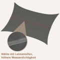 Miniatyrbillede 4 af 8: Rootz Premium Sun Sail Shade - Baldakin - Solsejl - UV-beskyttelse - Vandtæt - Holdbar - 200g/m² PES-stof - Flere størrelser tilgængelige