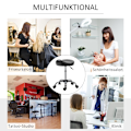 Miniatyrbild 7 av 10: Rootz Salon Pall - Kontorspall - Pall i konstläder - Justerbar i höjdled - Ergonomisk design - 48cm x 48cm x 54-69cm