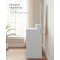 Miniatyrbild 7 av 8: Rootz White Chipboard Sminkbord - Sminkbord - Sminkbord - Rymlig förvaring - Robust konstruktion - Enkel montering - 40cm x 100cm x 140cm