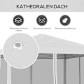 Miniatyrbillede 7 af 10: Rootz Folding Pavilion Telt - Foldetelt - Garden Pavilion - Vandafvisende tag - 2,96 m x 2,96 m x 2,65 m