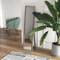 Miniatyrbild 2 av 11: Rootz Ståspegel - Inklusive väggmontering - Golvspegel - Trälook - Väggspegel - Inramad spegel - MDF-glas - Grå - 37 cm x 40 cm x 155 cm