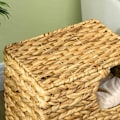 Miniatyrbillede 8 af 10: Rootz Cat Tower - Kradsestolpe - Tre-etagers kattelejlighed - Vaskbare puder - Naturlig vandhyacint - 40 cm x 31 cm x 55 cm
