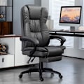 Miniatyrbillede 2 af 11: Rootz Justerbar drejestol - Kontorstol - Ergonomisk hvilestol - Massagefunktion - Faux læder - 68,5x68,5x113-121cm