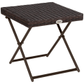 Miniatyrbillede 1 af 9: Rootz Foldebord - Sofabord - Havebord - Sidebord - Havemøbler - Blomsterstativ - Brun - 40 x 40 x 40 cm